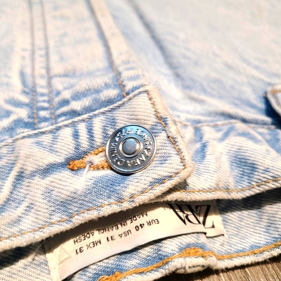 HIGH WAIST CROPPED JEANS by Zara - Picture 3 of 3